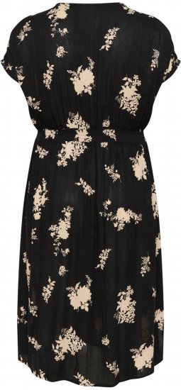 Kaffe Curve Jenna Haljina Crna/Brown Flower uzorak - Haljine - 