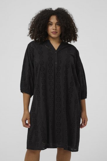 Kaffe Curve Dina Dress Black Deep - Midi haljine - 