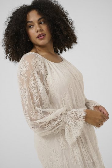 Kaffe Curve Amalie Lace Dress Moonbeam - Midi haljine - 