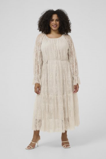 Kaffe Curve Amalie Lace Dress Moonbeam - Midi haljine - 