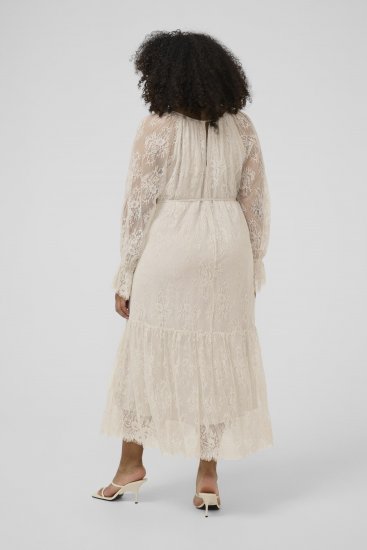 Kaffe Curve Amalie Lace Dress Moonbeam - Midi haljine - 