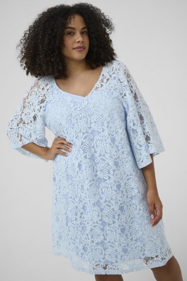 Kaffe Curve Lucy Dress Nantucket Breeze Blue - Midi haljine - 