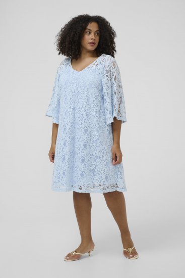 Kaffe Curve Lucy Dress Nantucket Breeze Blue - Midi haljine - 