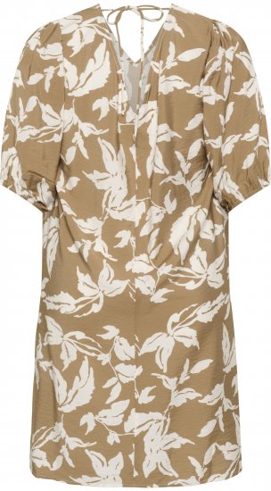 Kaffe Curve Marla Dress Oak Chalk Leaf - Midi haljine - 