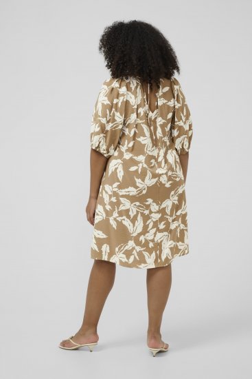 Kaffe Curve Marla Dress Oak Chalk Leaf - Midi haljine - 