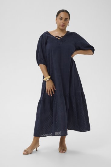 Kaffe Curve Thea Dress Midnight Marine - Maxi haljine - 