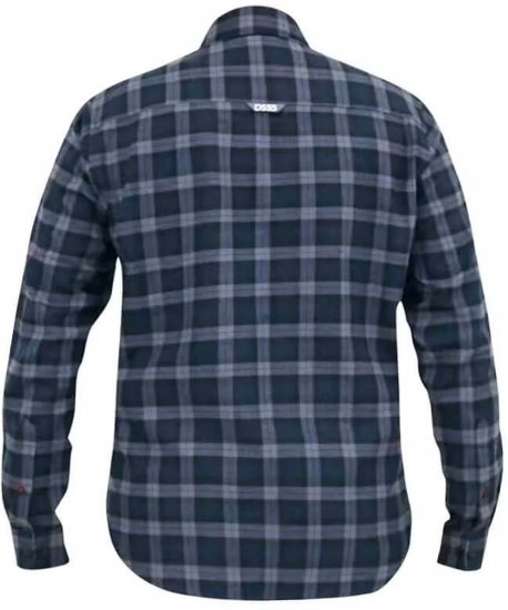 D555 Luton Checked Flanell Shirt Navy - Košulje - Muške Košulje Veliki Brojevi