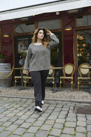 Kaffe Curve Jenna Rastezane tajice Duboko crna - Traperice & Hlače u Velikim Veličinama – Plus Size - 