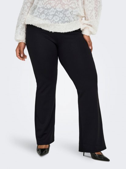 Only Carmakoma Pever Flared Pants Black - Hlače - 