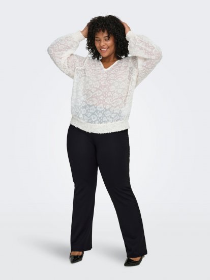 Only Carmakoma Pever Flared Pants Black - Hlače - 
