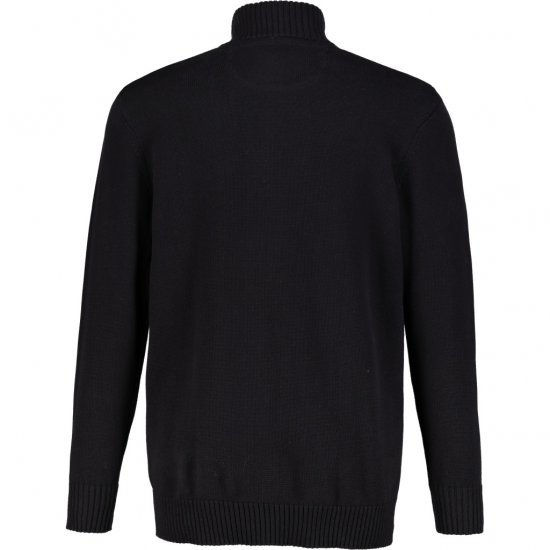 JP1880 Cardigan Knitted with Zipper Black TALL - MUŠKA ODJEĆA MT-6XLT - Odjeća za Visoke Muškarce