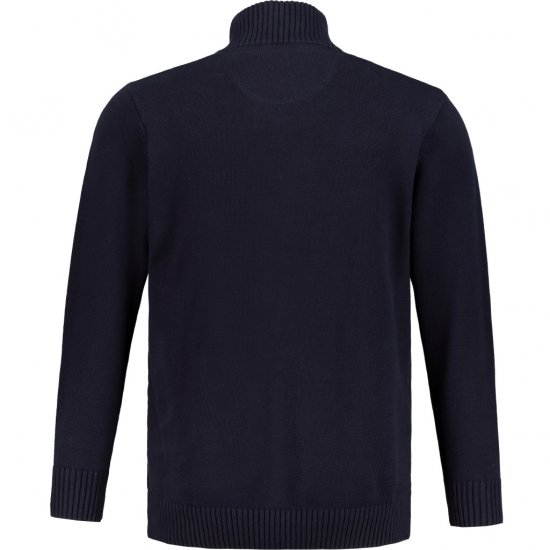 JP1880 Cardigan Knitted with Zipper Navy TALL - MUŠKA ODJEĆA MT-6XLT - Odjeća za Visoke Muškarce