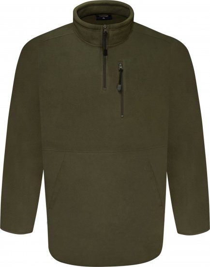 Espionage FL034 Microfleece Half Zip Jacket Light Olive - Jakne - Muške Jakne Veliki Brojevi
