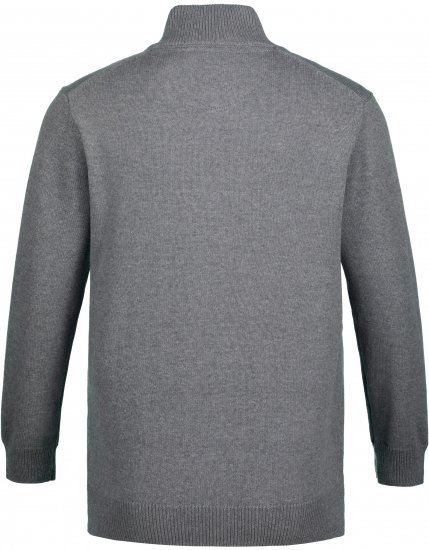 JP1880 Sweater Quarter Zipper Grey - Puloveri & dukserice - Muške Puloveri & dukserice veliki brojevi