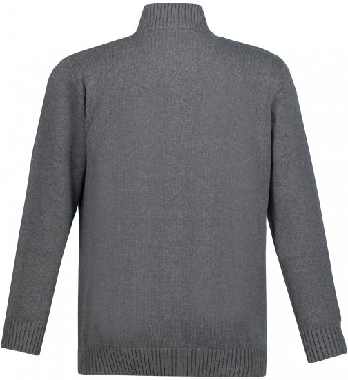 JP1880 Cardigan Knitted with Zipper Grey - Puloveri & dukserice - Muške Puloveri & dukserice veliki brojevi