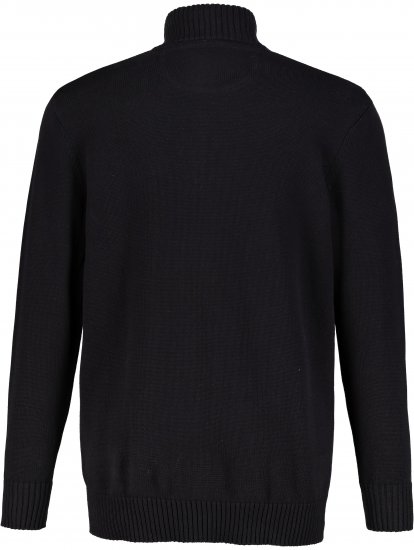 JP1880 Sweater Knitter with Zipper Black - Puloveri & dukserice - Muške Puloveri & dukserice veliki brojevi