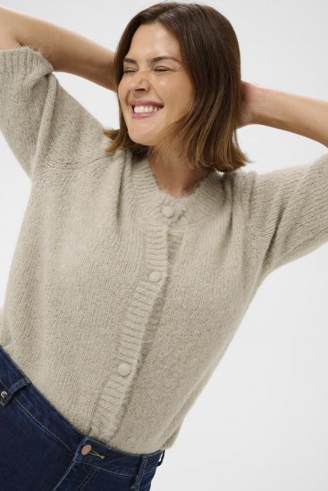 Kaffe Curve Emilia Cardigan Feather Grey Melange - Kardigani - 