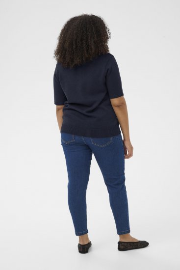 Kaffe Curve Leani Knitted Pullover Midnight Marine - Pleteni puloveri - 