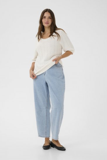 Kaffe Curve Lotia Pullover Chalk - Pleteni puloveri - 