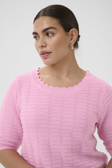 Kaffe Curve Lotia Pullover Pink Frosting - Pleteni puloveri - 