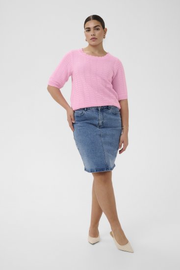 Kaffe Curve Lotia Pullover Pink Frosting - Pleteni puloveri - 