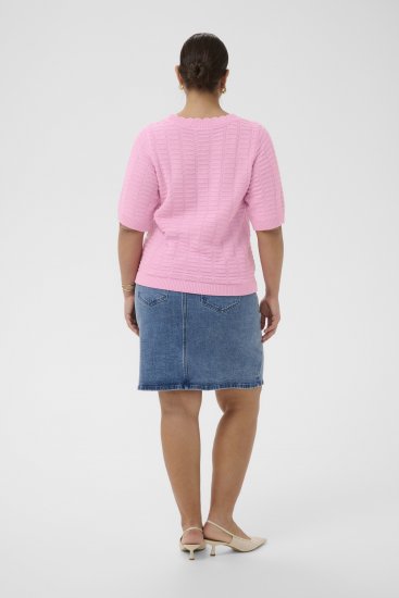 Kaffe Curve Lotia Pullover Pink Frosting - Pleteni puloveri - 