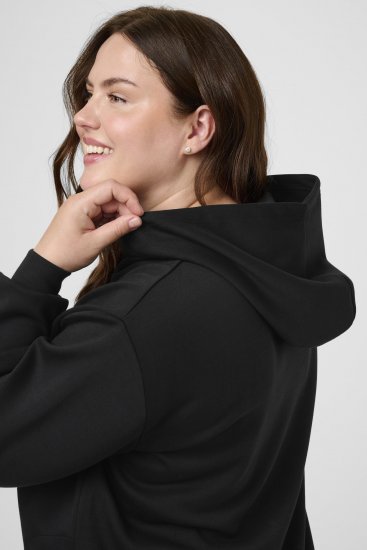 Kaffe Curve Annita Sweatshirt Black - Dukserice s kapuljačom - 