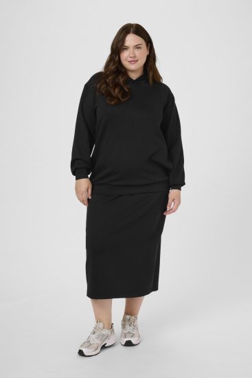 Kaffe Curve Annita Sweatshirt Black - Dukserice s kapuljačom - 