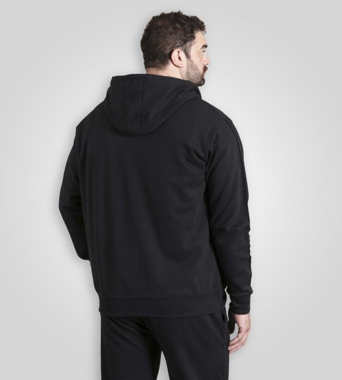 Duke Kenilworth Pin Tuck Sleeves Zip Through Hoodie Dark Navy TALL - TALL puloveri - 