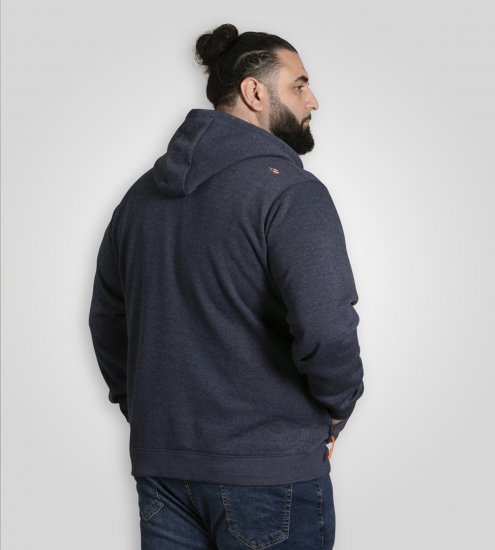 D555 Mansfield Hoodie with Zipper Navy - Puloveri & dukserice - Muške Puloveri & dukserice veliki brojevi