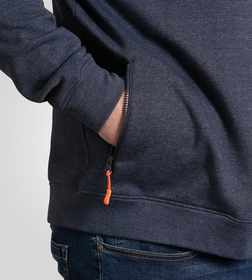 D555 Mansfield Hoodie with Zipper Navy - Puloveri & dukserice - Muške Puloveri & dukserice veliki brojevi
