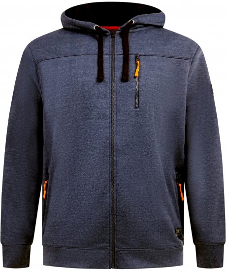 D555 Mansfield Hoodie with Zipper Navy - Puloveri & dukserice - Muške Puloveri & dukserice veliki brojevi