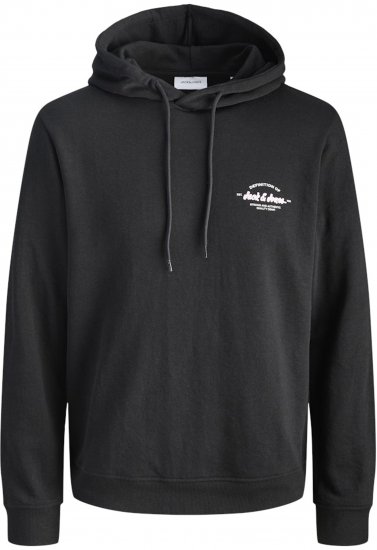 Jack & Jones Brandon Hoodie Black - Puloveri & dukserice - Muške Puloveri & dukserice veliki brojevi