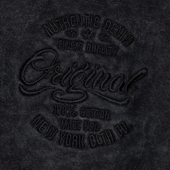 Kam Jeans 7082 Garment DYE with Zipper Hoodie Black - Puloveri & dukserice - Muške Puloveri & dukserice veliki brojevi