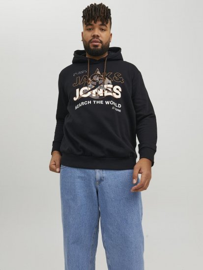 Jack & Jones Hunt Hoodie Black - Puloveri & dukserice - Muške Puloveri & dukserice veliki brojevi