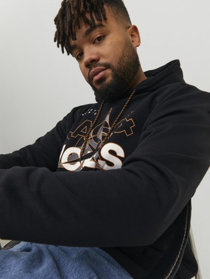 Jack & Jones Hunt Hoodie Black - Puloveri & dukserice - Muške Puloveri & dukserice veliki brojevi