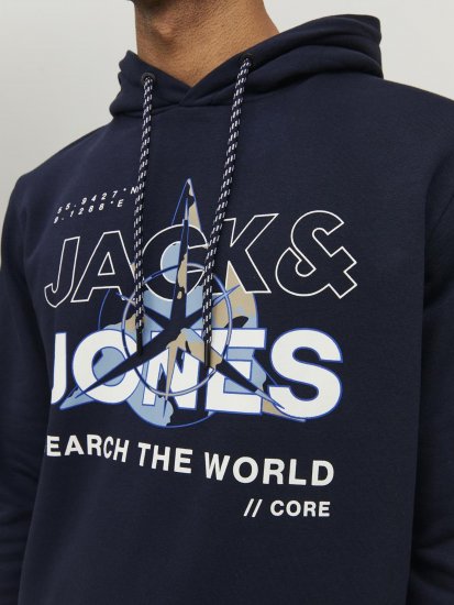 Jack & Jones Hunt Hoodie Navy - Puloveri & dukserice - Muške Puloveri & dukserice veliki brojevi