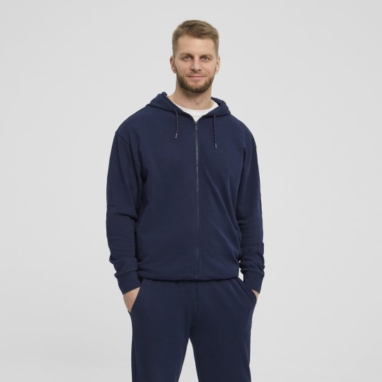 North Latitude Denim Hooded Full-Zip Sweatshirt Navy TALL - TALL puloveri - 