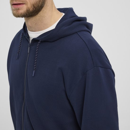 North Latitude Denim Hooded Full-Zip Sweatshirt Navy TALL - TALL puloveri - 