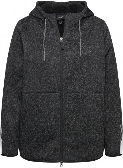 Ulla Popken Sweater Knit Fleece Hoodie Black - Puloveri & dukserice - 