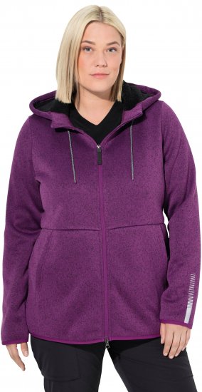 Ulla Popken Sweater Knit Fleece Hoodie Aubergine - Puloveri & dukserice - 