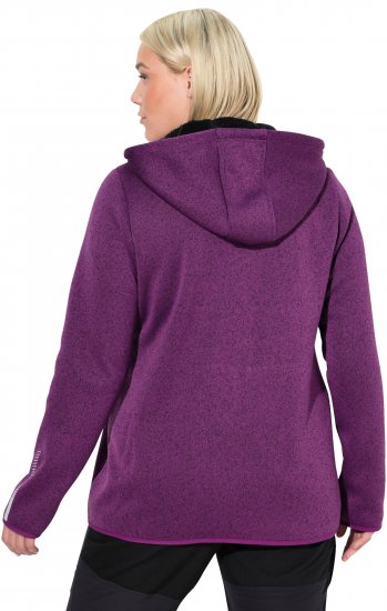 Ulla Popken Sweater Knit Fleece Hoodie Aubergine - Puloveri & dukserice - 
