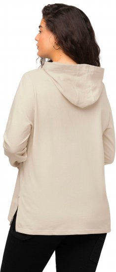 Ulla Popken REBEL LOVE Long Sleeve Graphic Hoodie Vanilla - Puloveri & dukserice - 