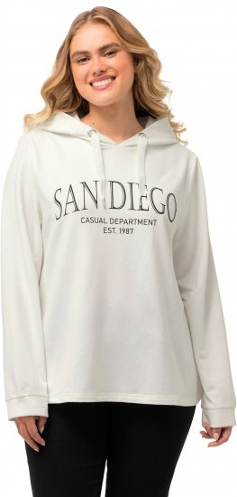 Ulla Popken City Name Graphic Hoodie Off-White - Puloveri & dukserice - 