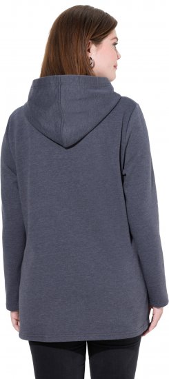 Ulla Popken Lettering GLOWING Hoodie Asphalt Grey - Tiskana majica za žene - 