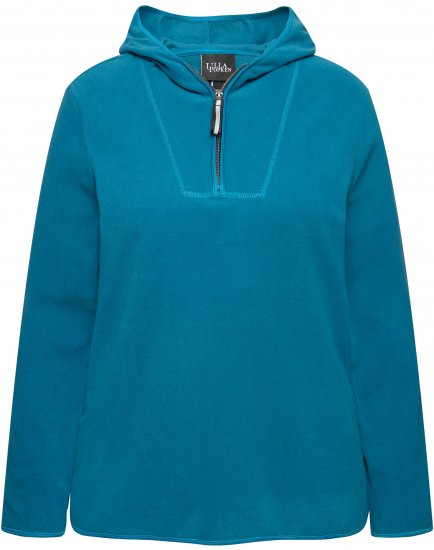 Ulla Popken Fleece Sweatshirt Hoodie Dark Petrol - Puloveri & dukserice - 