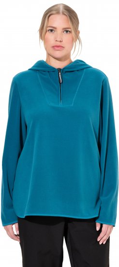 Ulla Popken Fleece Sweatshirt Hoodie Dark Petrol - Puloveri & dukserice - 