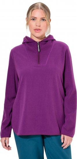 Ulla Popken Fleece Sweatshirt Hoodie Aubergine - Puloveri & dukserice - 