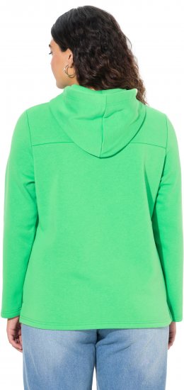 Ulla Popken TRUE Lettering Hoodie Mint Green - Puloveri & dukserice - 