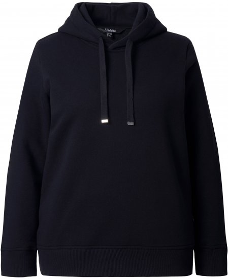 Ulla Popken Relaxed Fit Long Sleeve Hoodie Black - Puloveri & dukserice - 